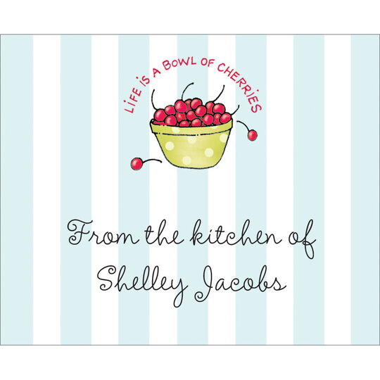 Tiny Bowl of Cherries Gift Stickers
